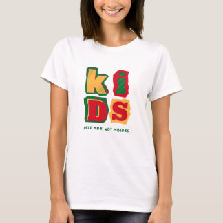 Camiseta Kids Need Milk, Not Missiles