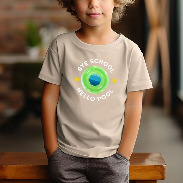 Camiseta Kids Neon Verde limão Piscina Divertido Verão (Criador carregado)