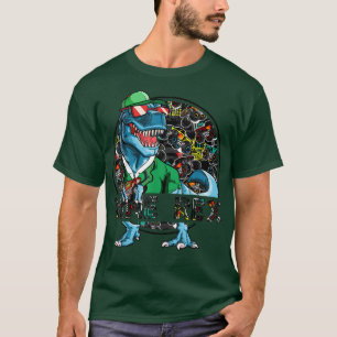 Camiseta Kids Nine Rex Monster Truck Toys Birthday 9 Year O