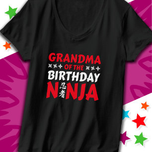 Camiseta Kids Ninja Party Karate Avó de aniversário Ninja