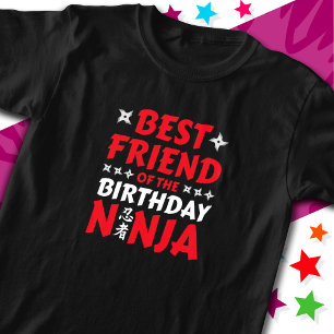 Camiseta Kids Ninja Party Karate Melhor Amigo Aniversário N