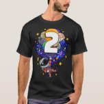 Camiseta Kids Outer Space Astronaut 2nd Birthday Boy 2 Year<br><div class="desc">Kids Outer Space Astronaut 2nd Birthday Boy 2 Year Old Two T-Shirt</div>
