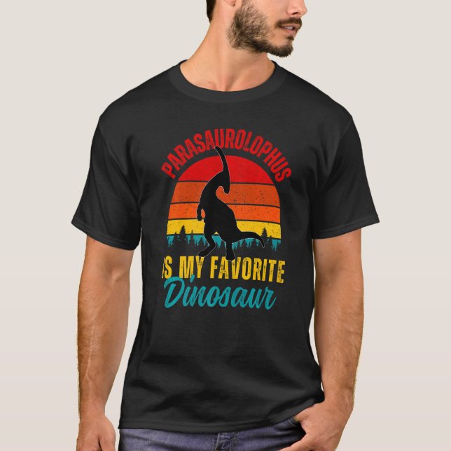 Camiseta Kids Parasaurolophus Is My Favorite Dinosaur Hadro (Frente)