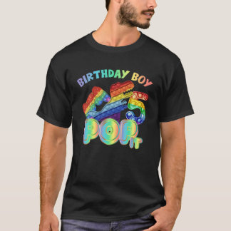 Camiseta Kids Pop It 5Th Year Old Birthday Boy Dino Gamer P