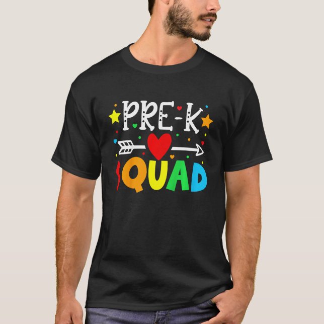 Camiseta Kids Pre K Squad Back To School Preschool Teacher (Frente)