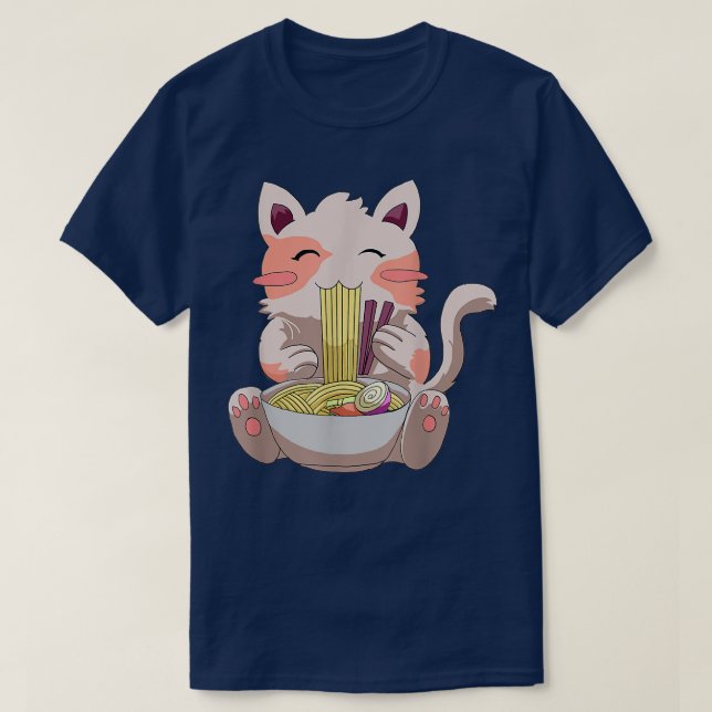 Camiseta Kids Ramen Cat Animl Bowl Kawaii Neko Japonês Bo (Frente do Design)