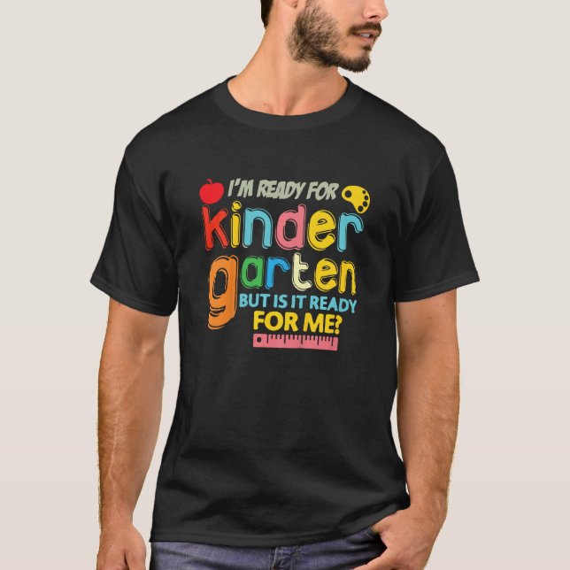 Camiseta Kids Ready for Kindergarten First Day of School Te (Frente)