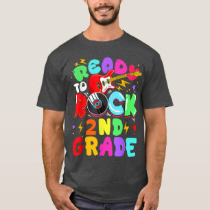 Camiseta Kids Ready To Rock 2nd Grade Guitar Back To School