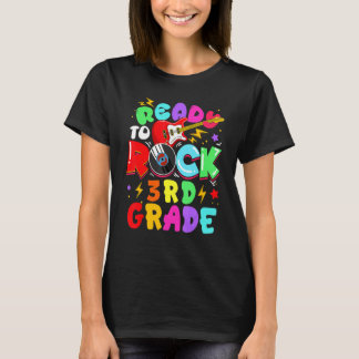 Camiseta Kids Ready To Rock 3rd Grade Guitar Back To School