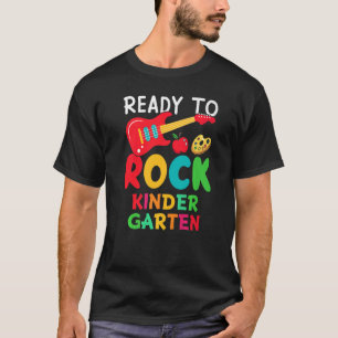 Camiseta Kids Ready To Rock Kindergarten Guitar Back To Sch