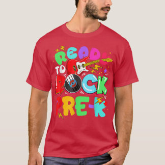 Camiseta Kids Ready To Rock Pre-K Guitar Back To School Boy