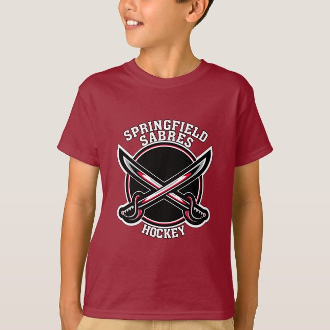 Camiseta Kids Red Springfield Sabers T-Shirt (Frente)