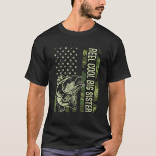 Camiseta Kids Reel Legal Grande Irmã Camouflage Bandeira Am