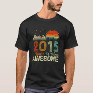 Camiseta Kids Retro Style 7 Years Of Being Awesome Vintage