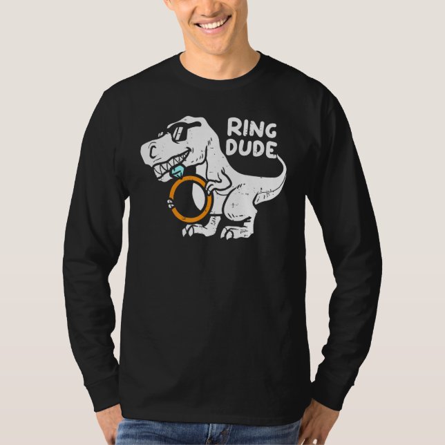 Camiseta Kids Ring Dude  Rex Dinosaur Ring Bearer Wedding (Frente)