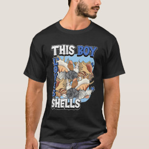Camiseta Kids Shell Cote Mussel Clam Seashell Esse Rapaz Lo