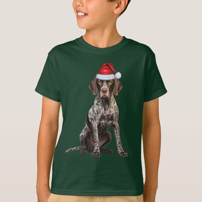 Camiseta Kids Shorthair Pointer Dog Lover Funny Christmas (Frente)