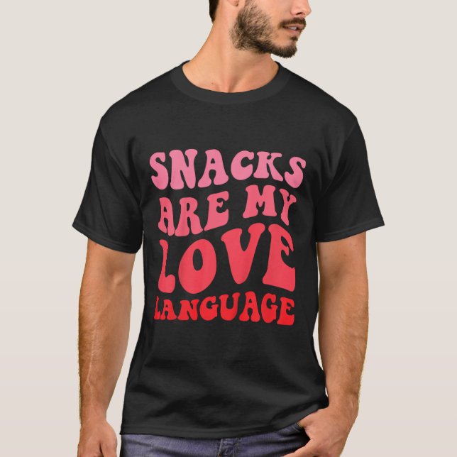 Camiseta Kids Snacks Are My Love Language Toddler Valentine (Frente)