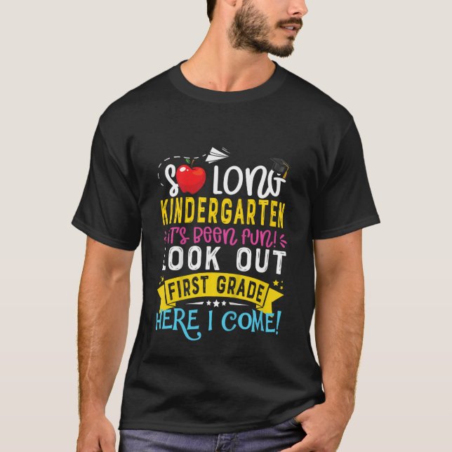 Camiseta Kids So Long Kindergarten 1st Grade Here I Come Gr (Frente)