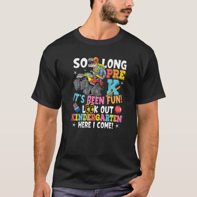 Camiseta Kids So Long Pre K Kindergarten Here I Come Pre K  (Frente)