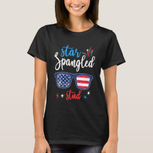 Camiseta Kids Star Spangled Estudo 4 De Julho Para Crianças
