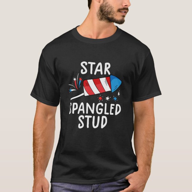 Camiseta Kids Star Spangled Study T Engraçado 4 De Julho S  (Frente)