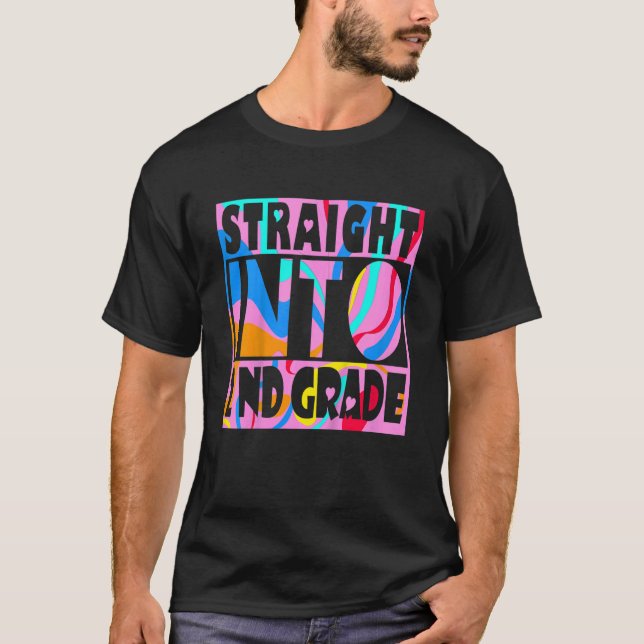 Camiseta Kids Straight into 2nd grade Student schoolgirl   (Frente)