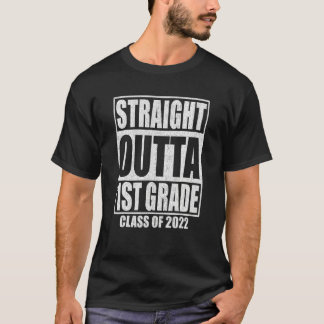 Camiseta Kids Straight Outta 1st Grade School Graduation Cl
