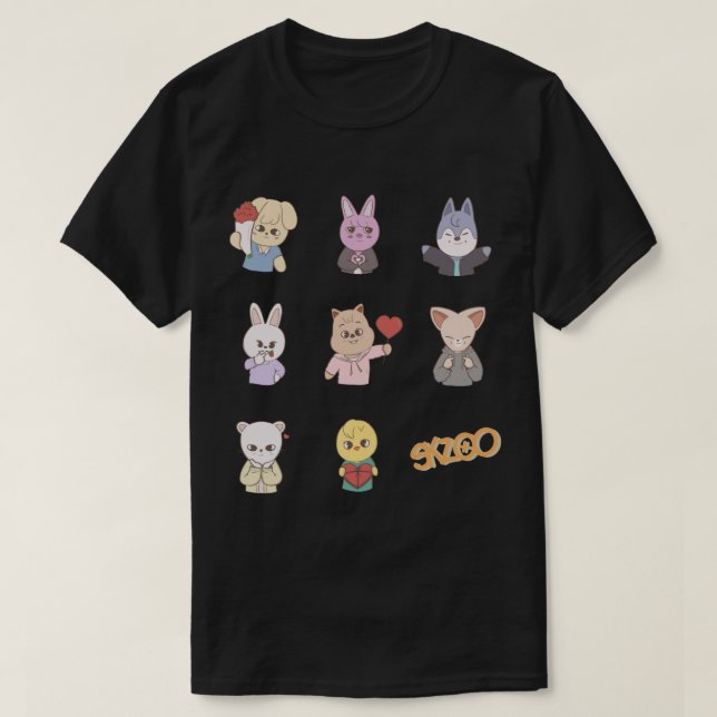 Camiseta Kids Stray SKZOO - Dias de os namorados Ver. Stick (Frente do Design)