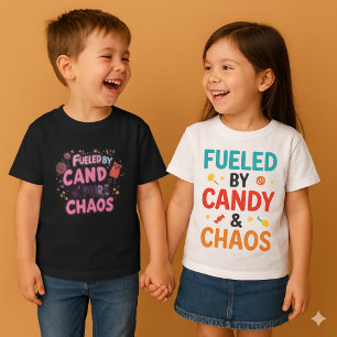 Camiseta Kids Sugar Powered Alimentado por Doces