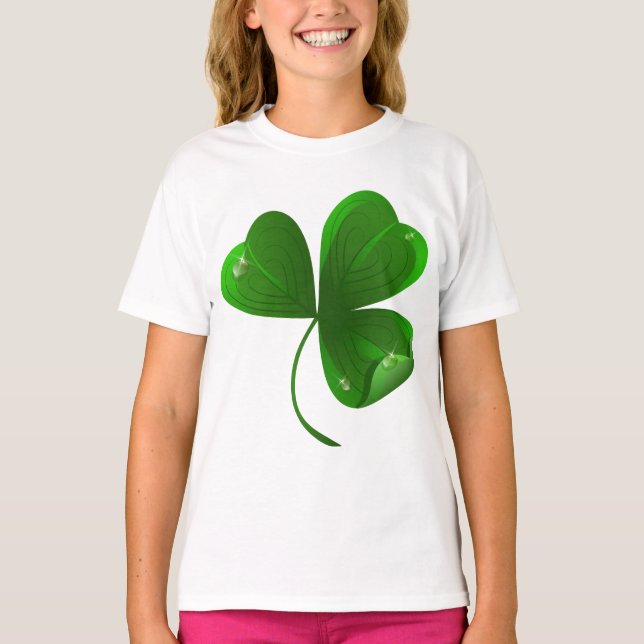 Camiseta Kids T-shirt com shamrock (Frente)