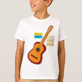 Camiseta Kids t-shirt de violão.