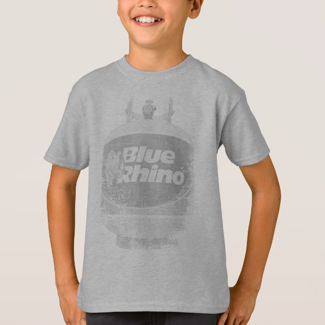 Camiseta Kids "Tanque de Dificuldade" do Rhino Azul (Frente)