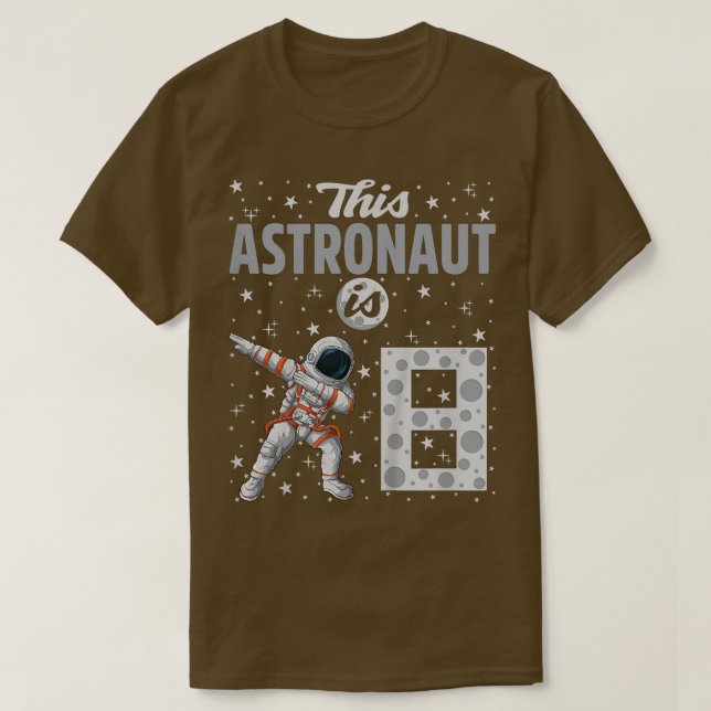 Camiseta Kids This Astronaut Is 8 Dabbing Astronaut 8th Bir (Frente do Design)