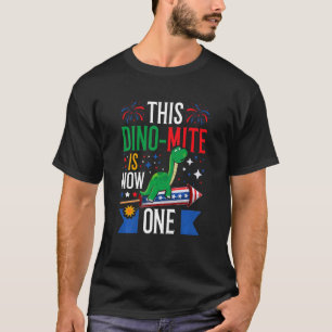 Camiseta Kids This Dinomite Is Now Five Dinosaur 4th of Jul