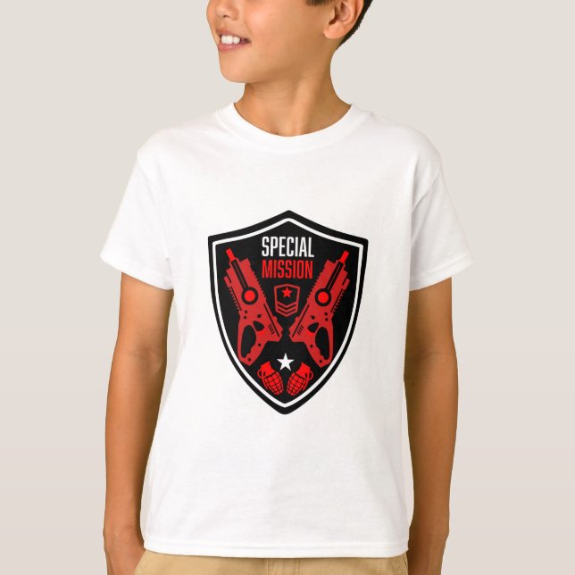 Camiseta Kids Toy Dart Gun Batalha (Frente)