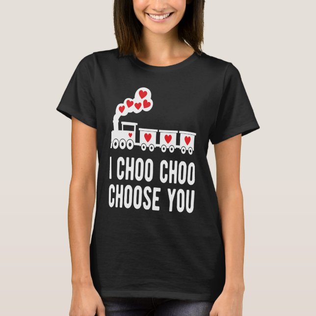 Camiseta Kids Valentine's Day Choo Choo Train Hearts for Bo (Frente)