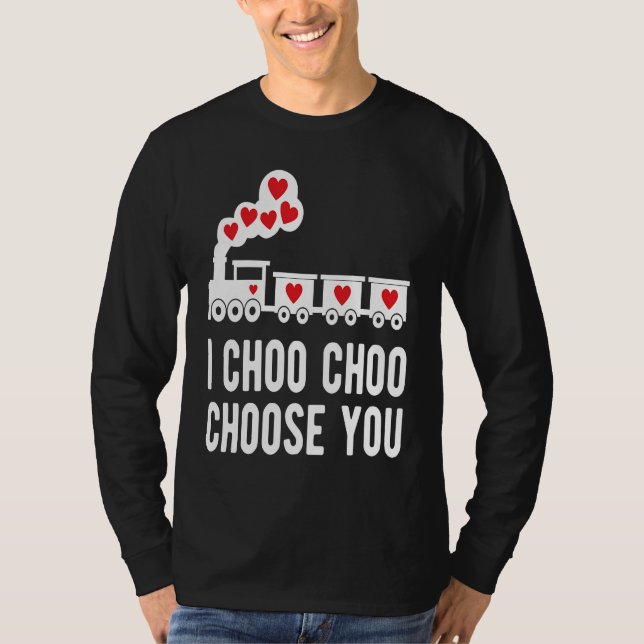 Camiseta Kids Valentine's Day Choo Choo Train Hearts for Bo (Frente)