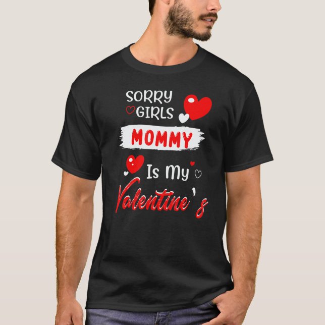 Camiseta Kids Valentines day toddler boys Mommy is my Valen (Frente)