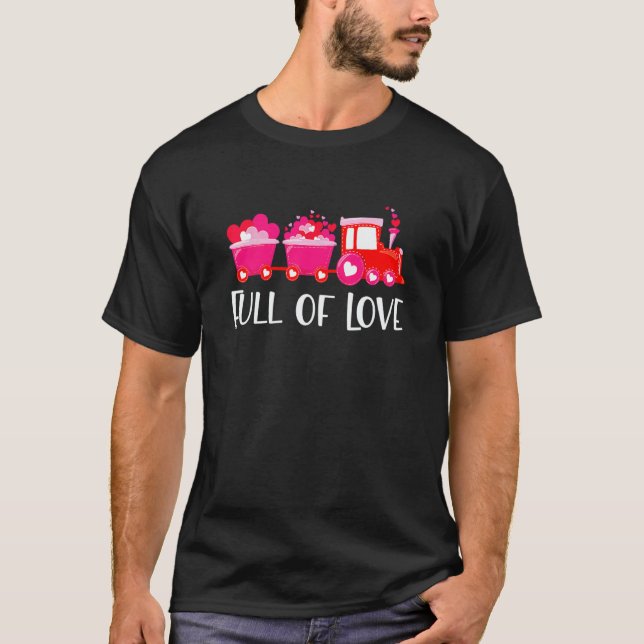Camiseta Kids Valentines Day Train Loads Of Love Choo Toddl (Frente)