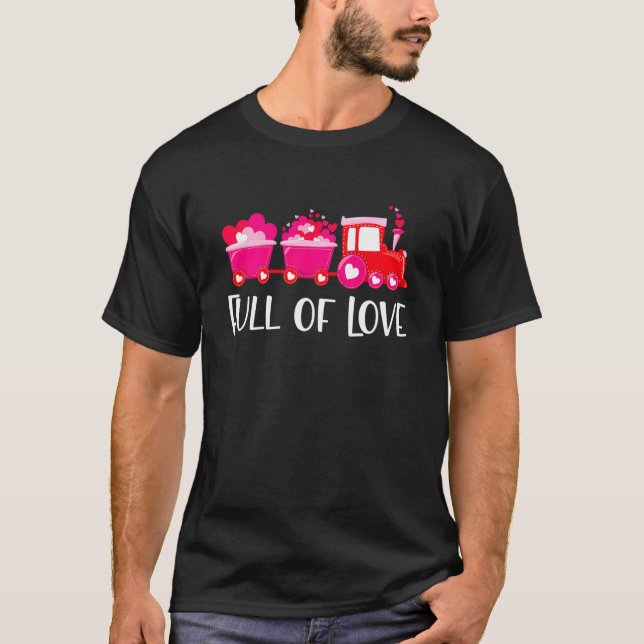 Camiseta Kids Valentines Day Train Loads Of Love Choo Toddl (Frente)