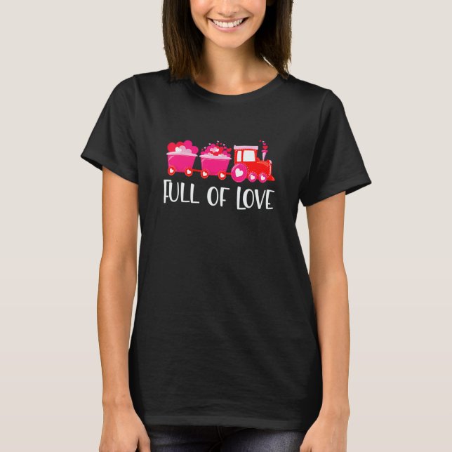 Camiseta Kids Valentines Day Train Loads Of Love Choo Toddl (Frente)