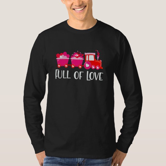 Camiseta Kids Valentines Day Train Loads Of Love Choo Toddl (Frente)