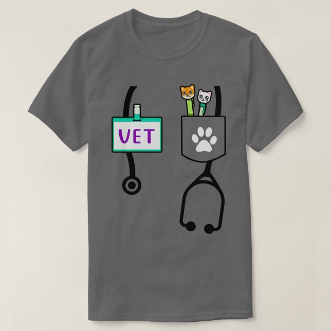 Camiseta Kids Veterinarian Costume Gift Boys Girls Kids Ani (Frente do Design)