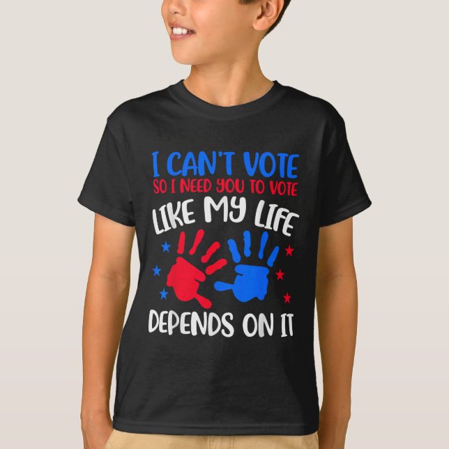 Camiseta Kids Voting Shirt I Can't Vote Future Voters Girls (Frente)