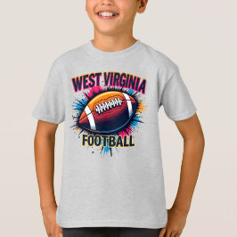 Camiseta Kids West Virginia Futebol T-Shirt - Jogo Day Tee