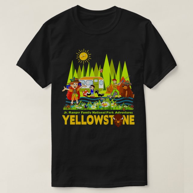Camiseta Kids Yellowstone Jr Family Park Souvenir (Frente do Design)