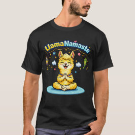 Camiseta Kids Yoga Namaste Cute Cartoon T-Shirt Design