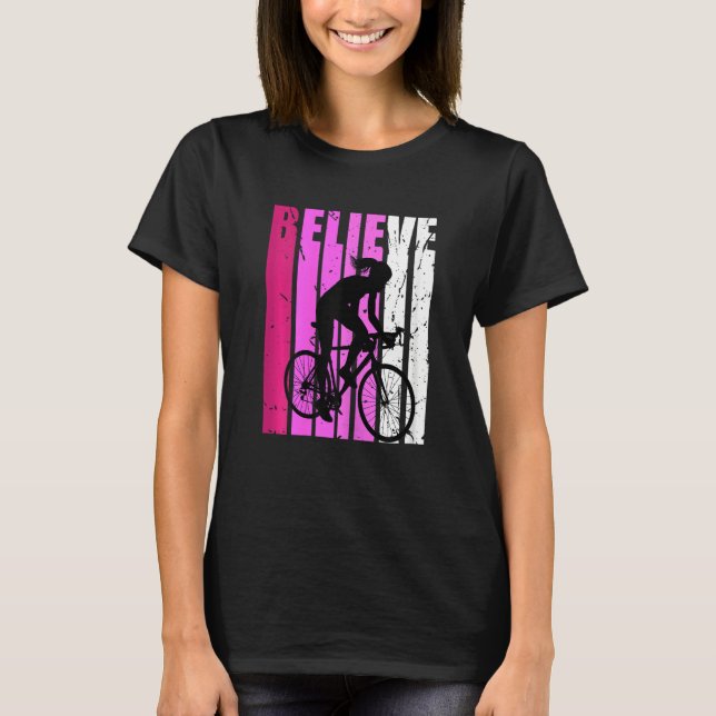 Camiseta Kids Youth Cycling Life Pink Inspiring Loves Bikes (Frente)