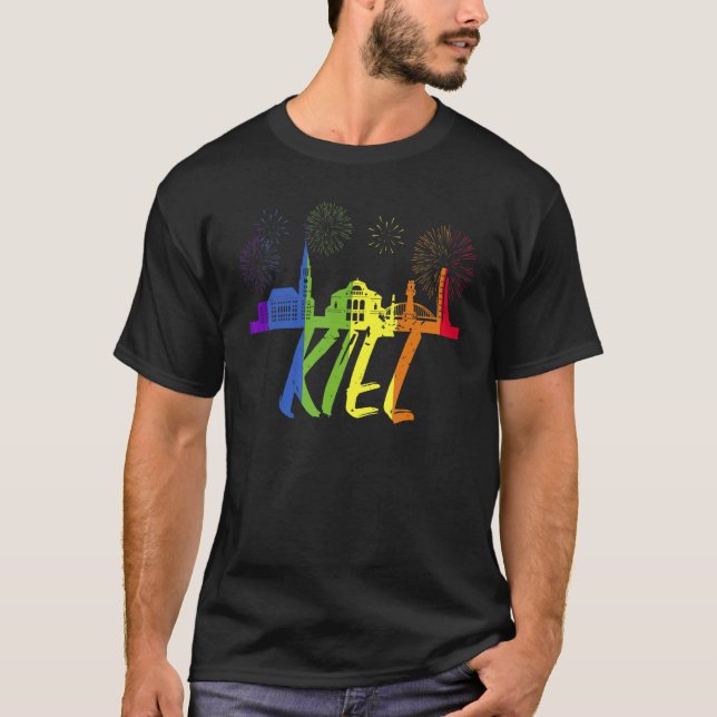 Camiseta Kiel Pride Skyline Pride Parade Kiel (Frente)